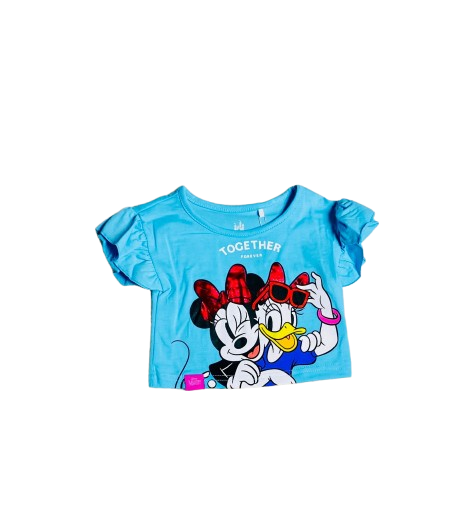 Camisa azul celeste Minnie bebe niña