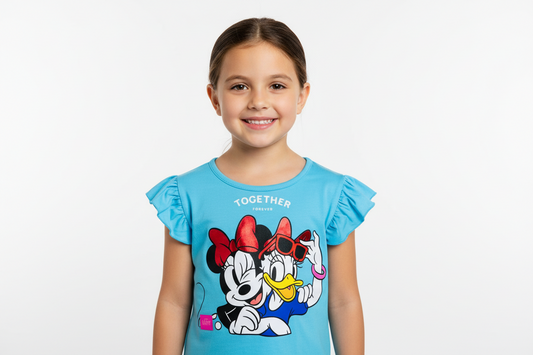 Camisa azul celeste Minnie bebe niña D1-MI-1289B 390345 promo 4x1000