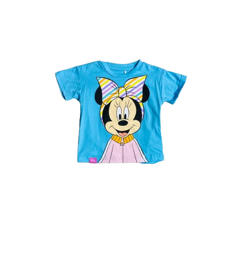 Camisa azul celeste Minnie bebe niña