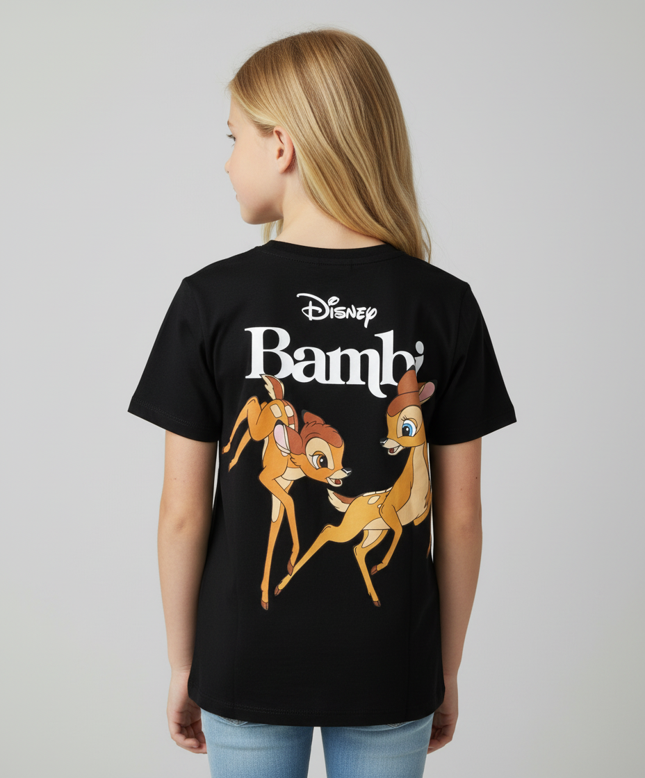 Camisa bambi niña negra B1-AD-T386T 490390