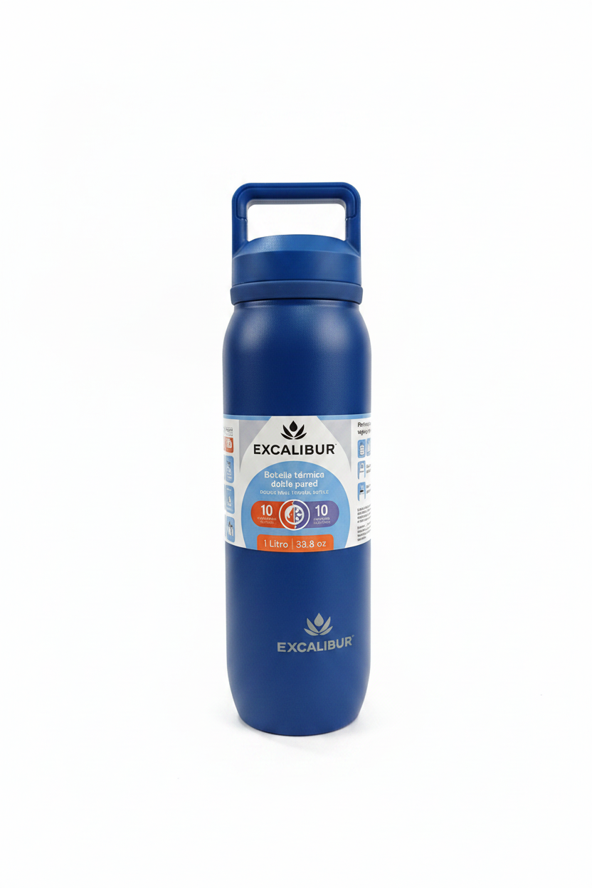 Termo para agua caliente azul bebe niño niña excalibur 1L (33.8oz)