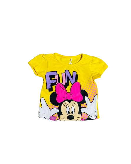 Camisa amarilla Minnie bebe niña