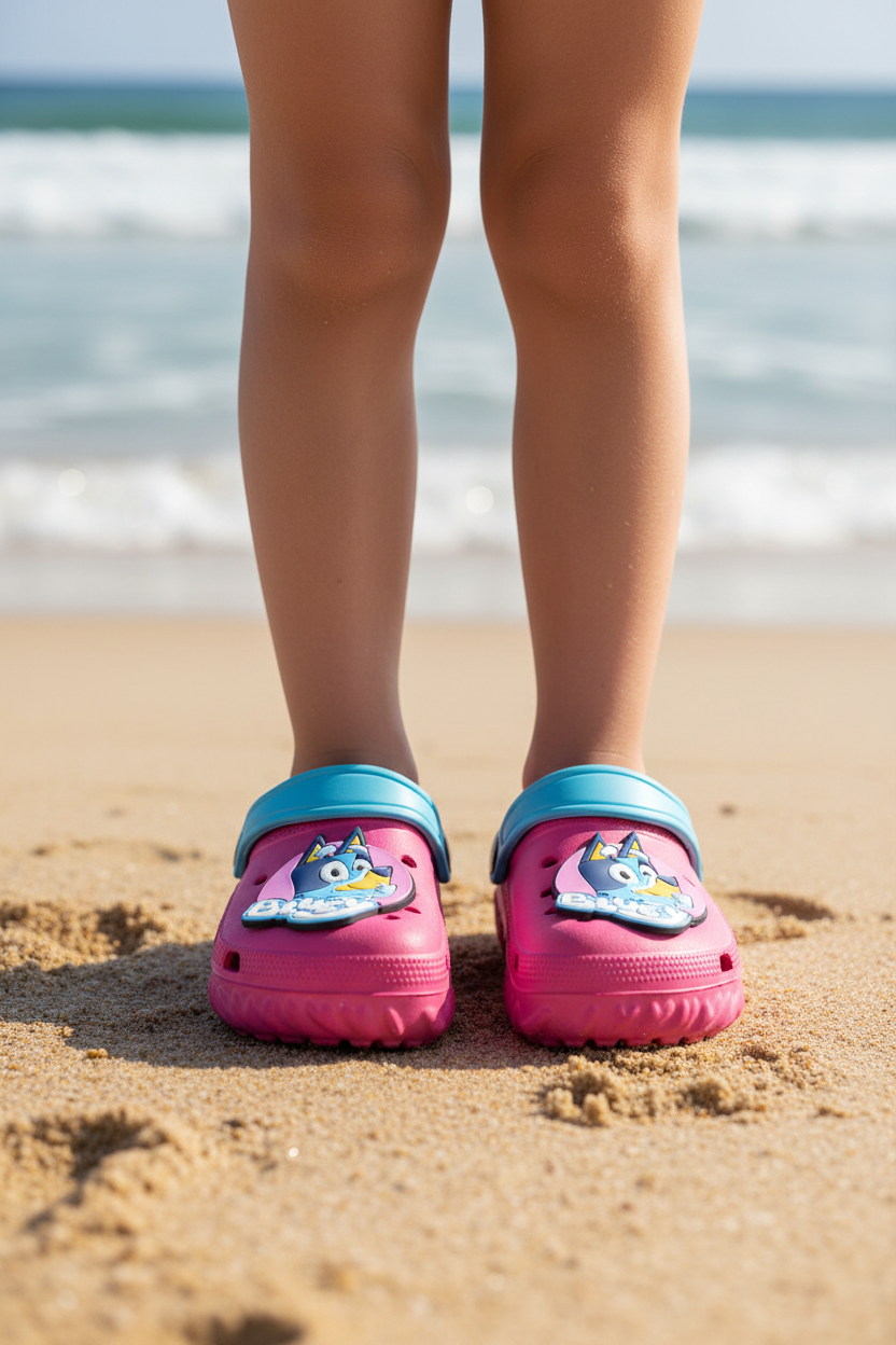 Sandalias crocs rosado fucsia niña bluey D8-BLU-87CR 390345