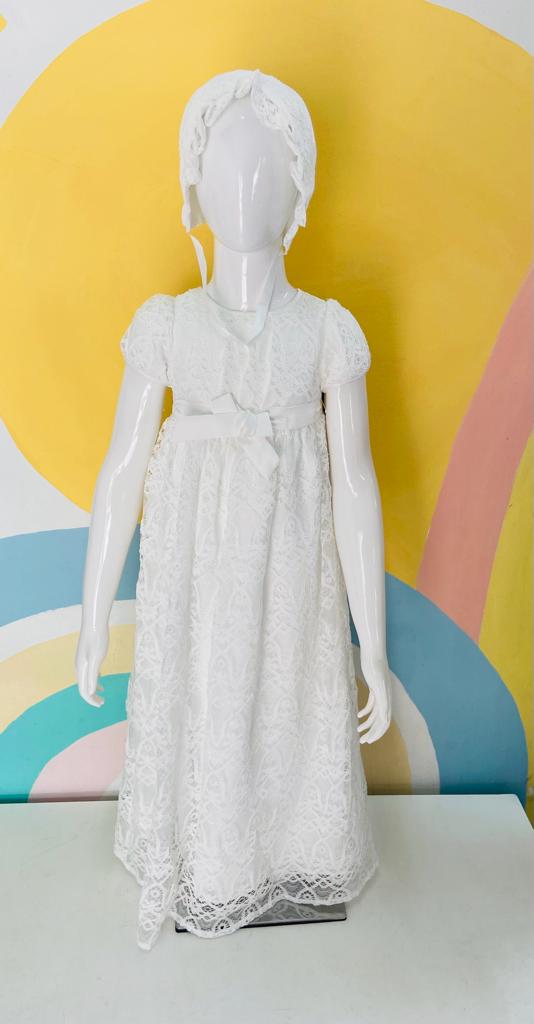 Vestido Blanco Bautizo 2 piezas