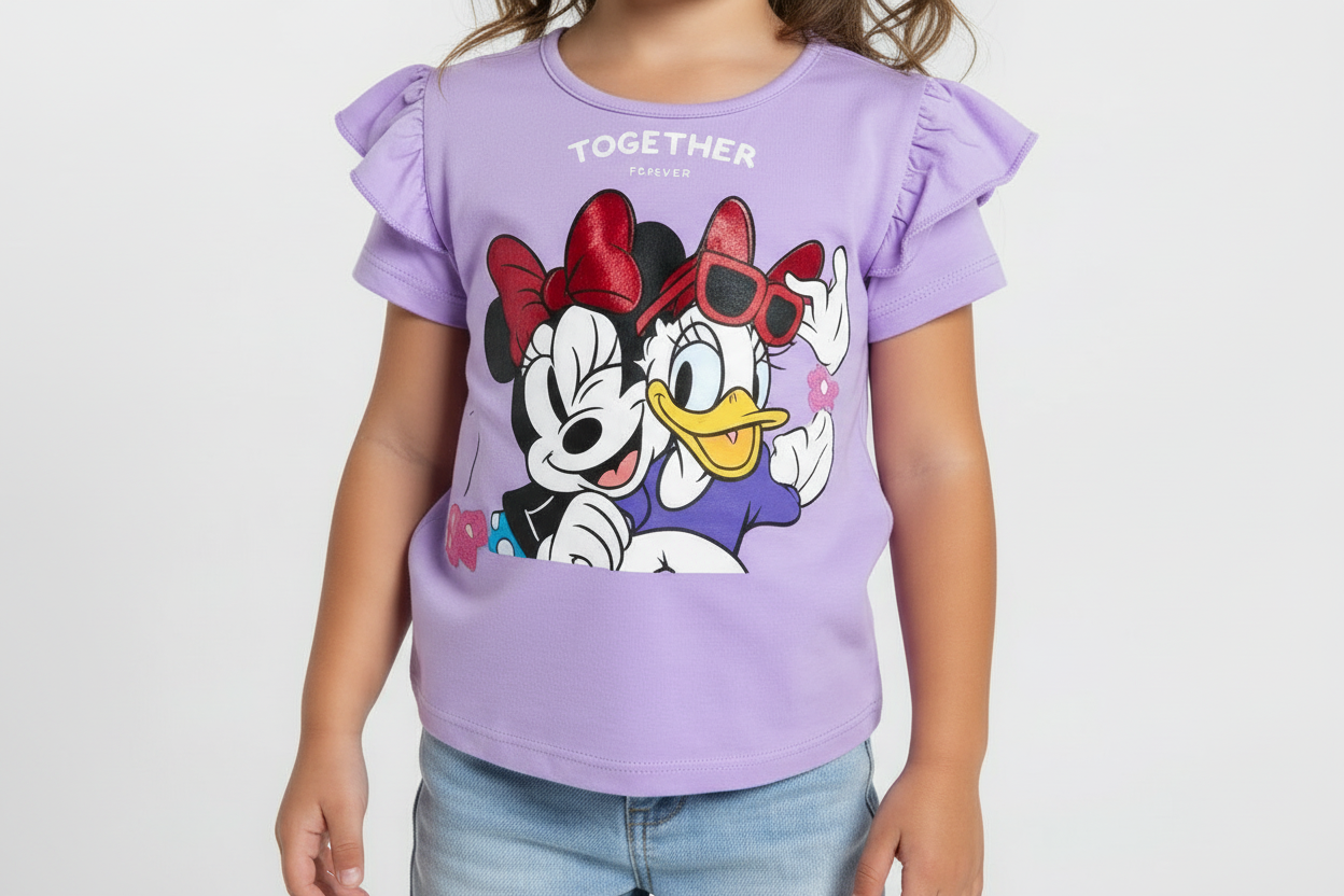 Camisa morada Minnie bebe niña D1-MI-1289B 390345 promo 4x1000