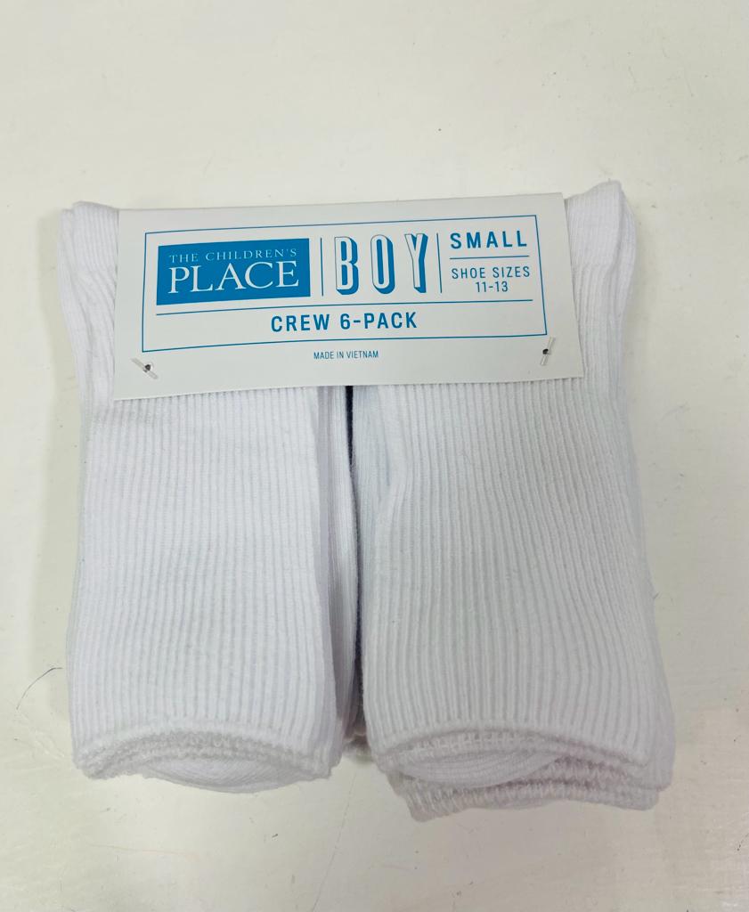 Set 6 calcetines blancos medio altos Childrens place niña niño unisex 2087586