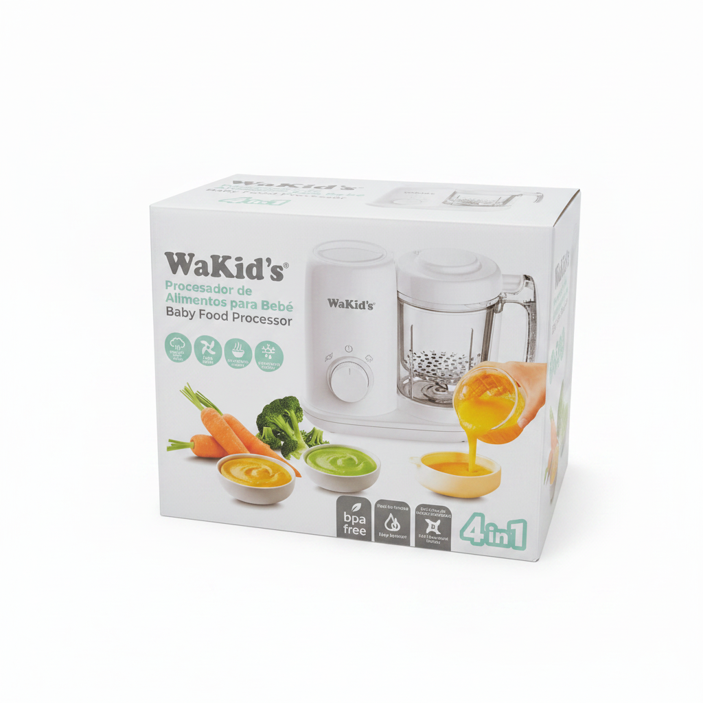 Procesador alimentos bebe niño niña Wakid's 4 en 1
