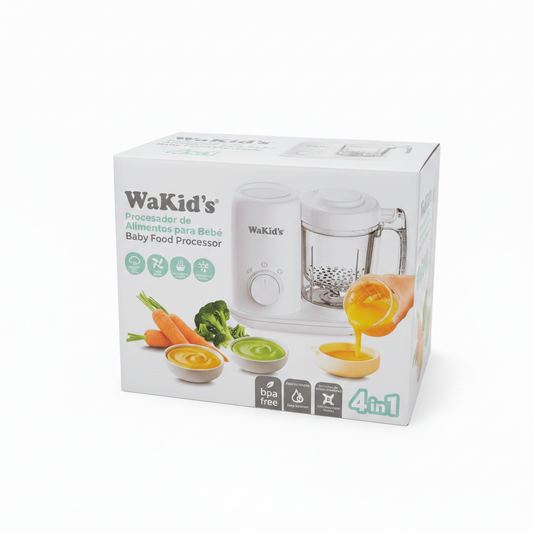 Procesador alimentos bebe niño niña Wakid's 4 en 1