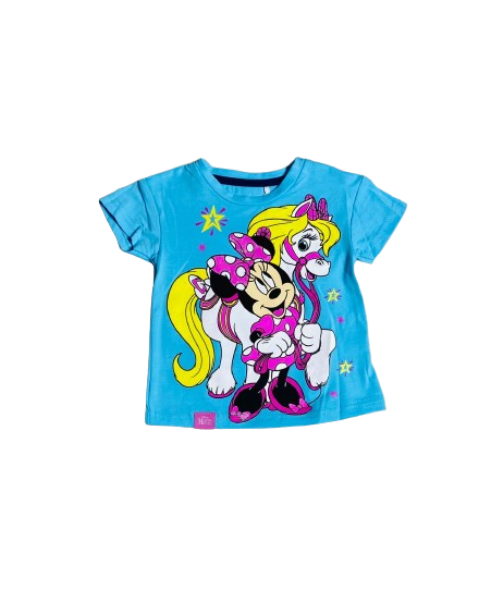 Camisa azul celeste Minnie bebe niña unicornio