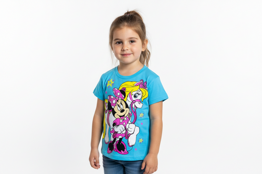 Camisa azul celeste Minnie bebe niña unicornio D1-MI-1282B promo 4x1000 390345