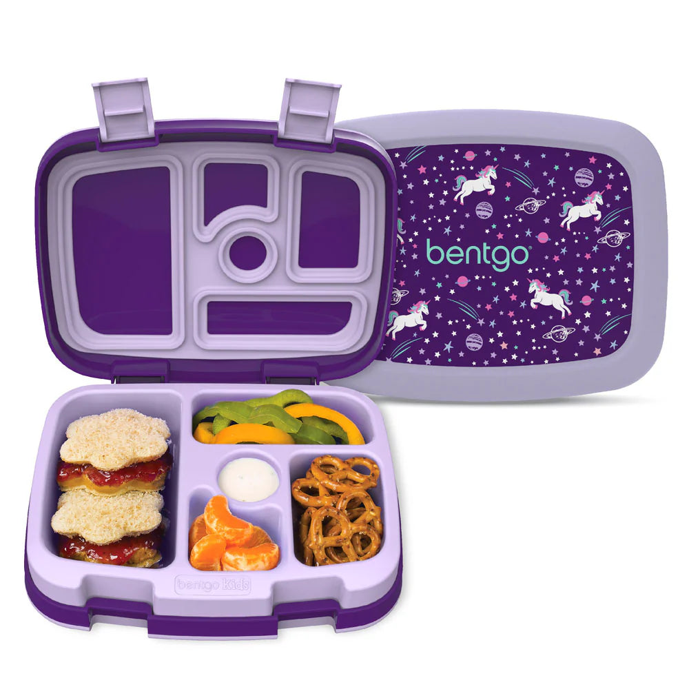 Contenedor lonchera morada para comida Bentgo bento Unicornios