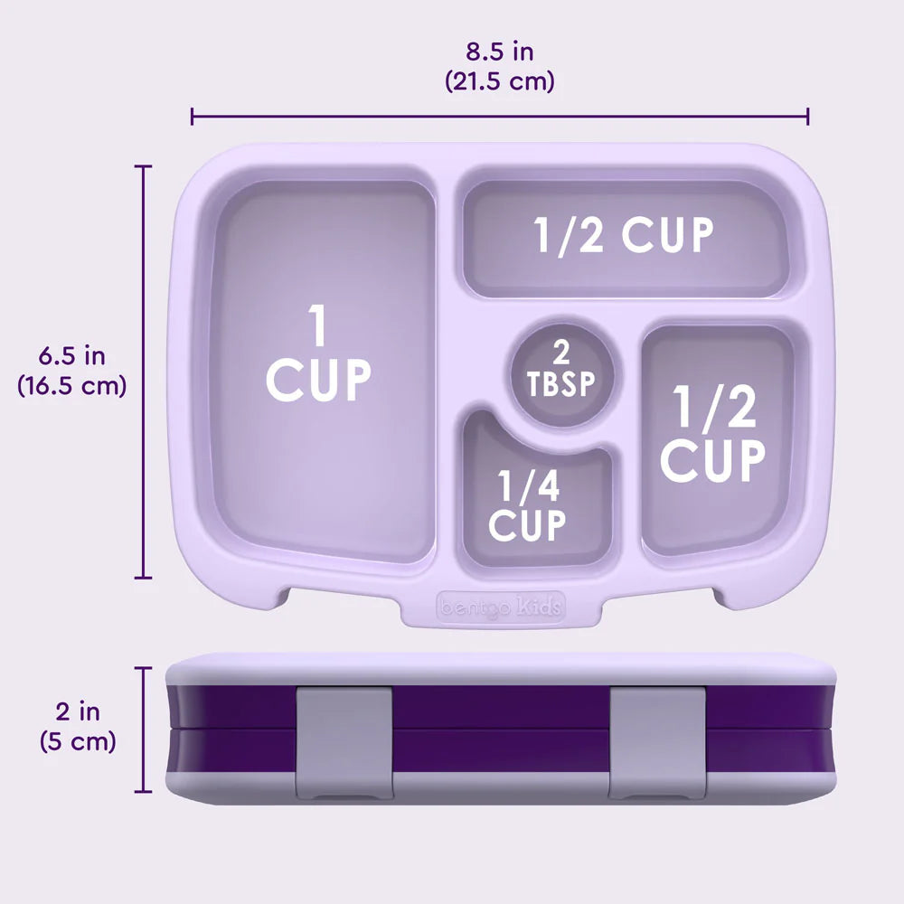 Contenedor lonchera morada para comida Bentgo bento Unicornios