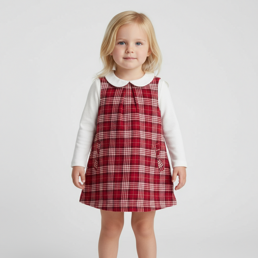 Vestido rojo cuadros con camisa Carters 70806256