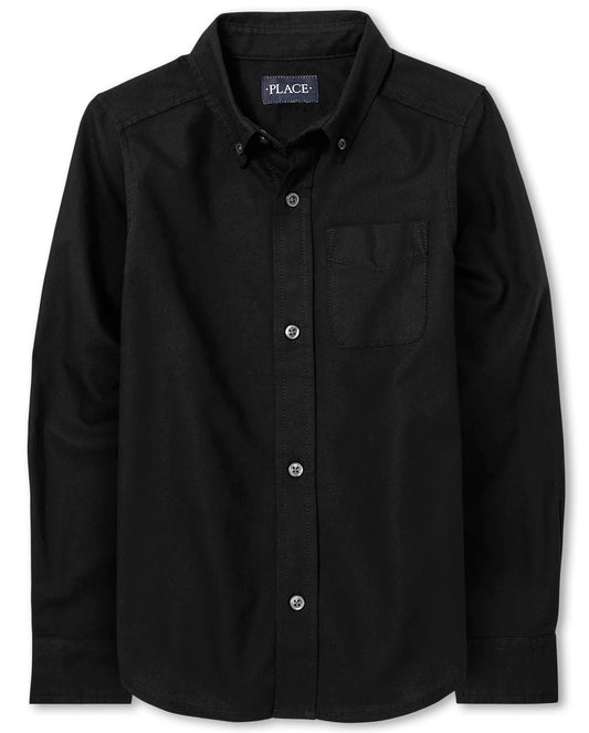 Camisa negra formal Childrens Place niño 5 -16 años