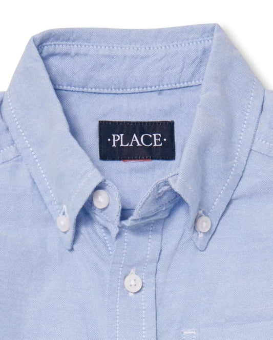 Camisa Childrens formal  Place niño 12 meses -14 años Oxford azul celeste