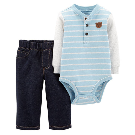 Set 2 piezas Carter's pantalon y mameluco bebe niño
