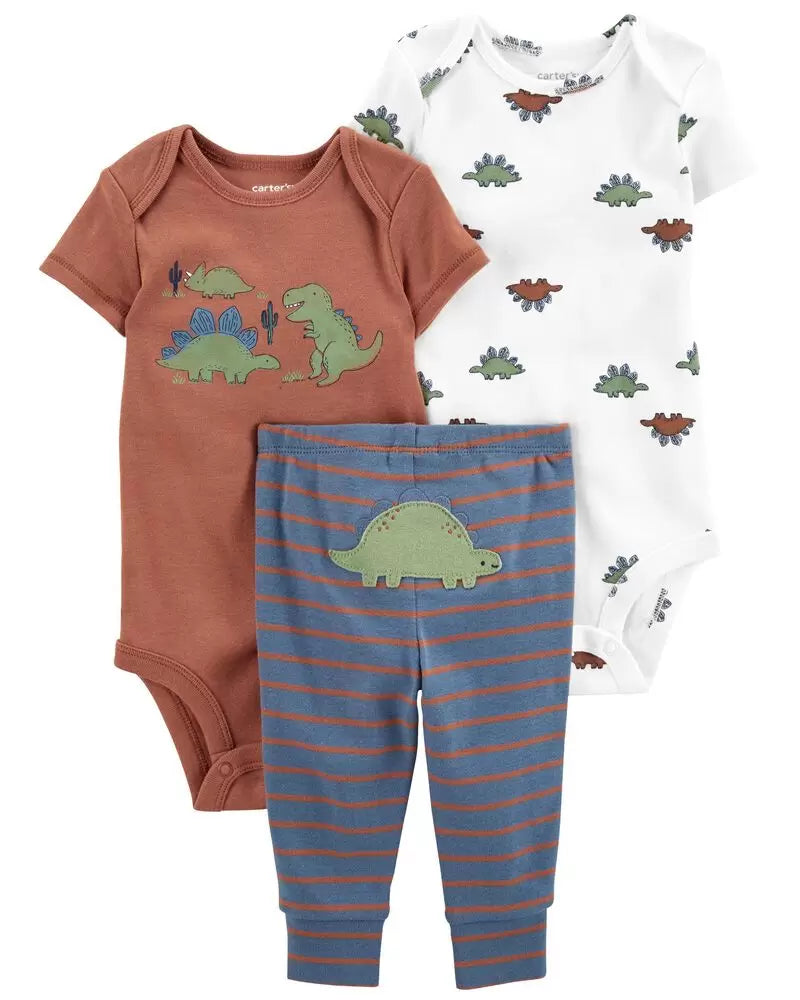 Set 3 piezas Carters bebe niño pantalon mameluco