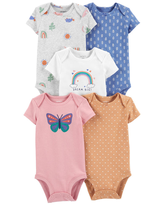 Set 5 piezas mamelucos carters bebe niña