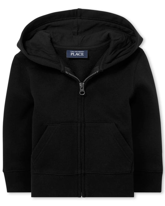 Sueter negro hoodie con gorro Childrens Place unisex niña niño 82416368
