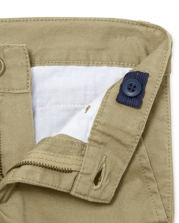 Pantalon beige tela formal childrens place niño 5-16 cafe