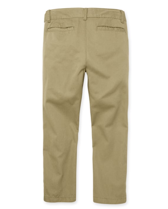 Pantalon beige tela formal childrens place niño 5-16 cafe