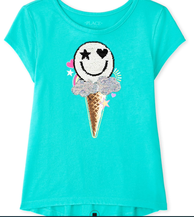 Camisa azul aqua cono Childrens Place niña