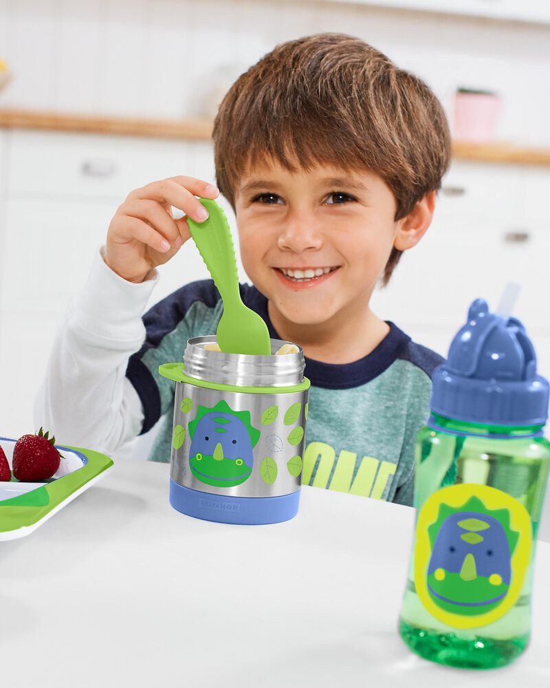 Termo contenedor termico Dinosaurio con tenedor para comida