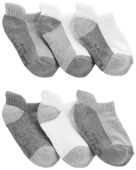Set 6 pares Calcetines Carters gris blancos