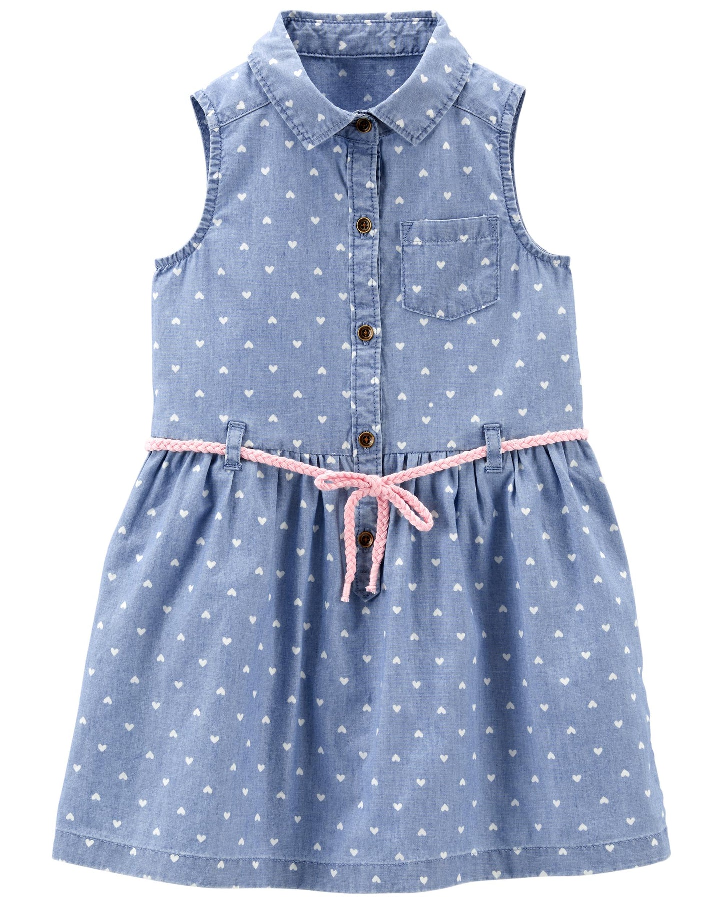 Vestido Jeans corazon con faja Carters niña