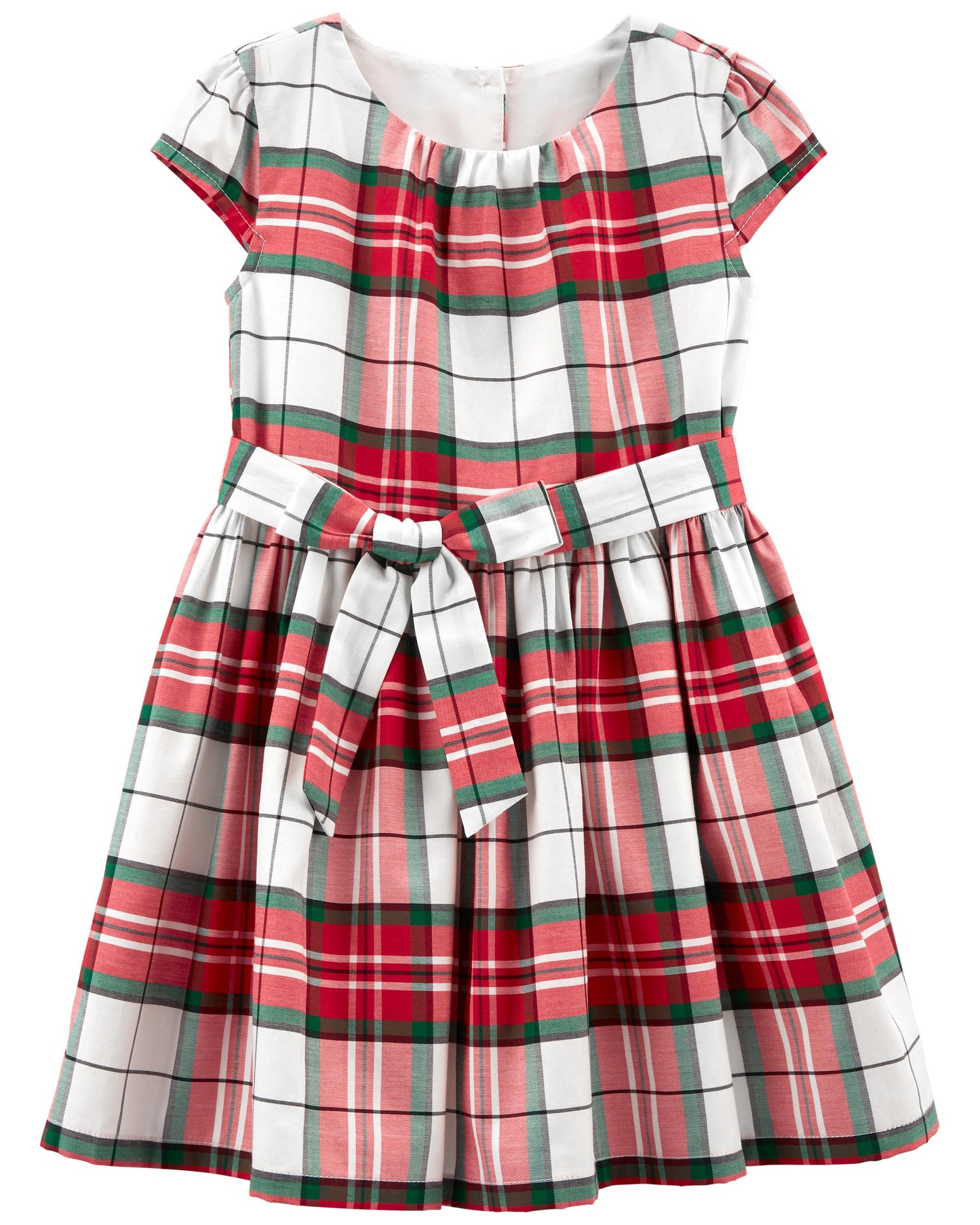 Vestido rojo cuadros rayita verde carters 66611696