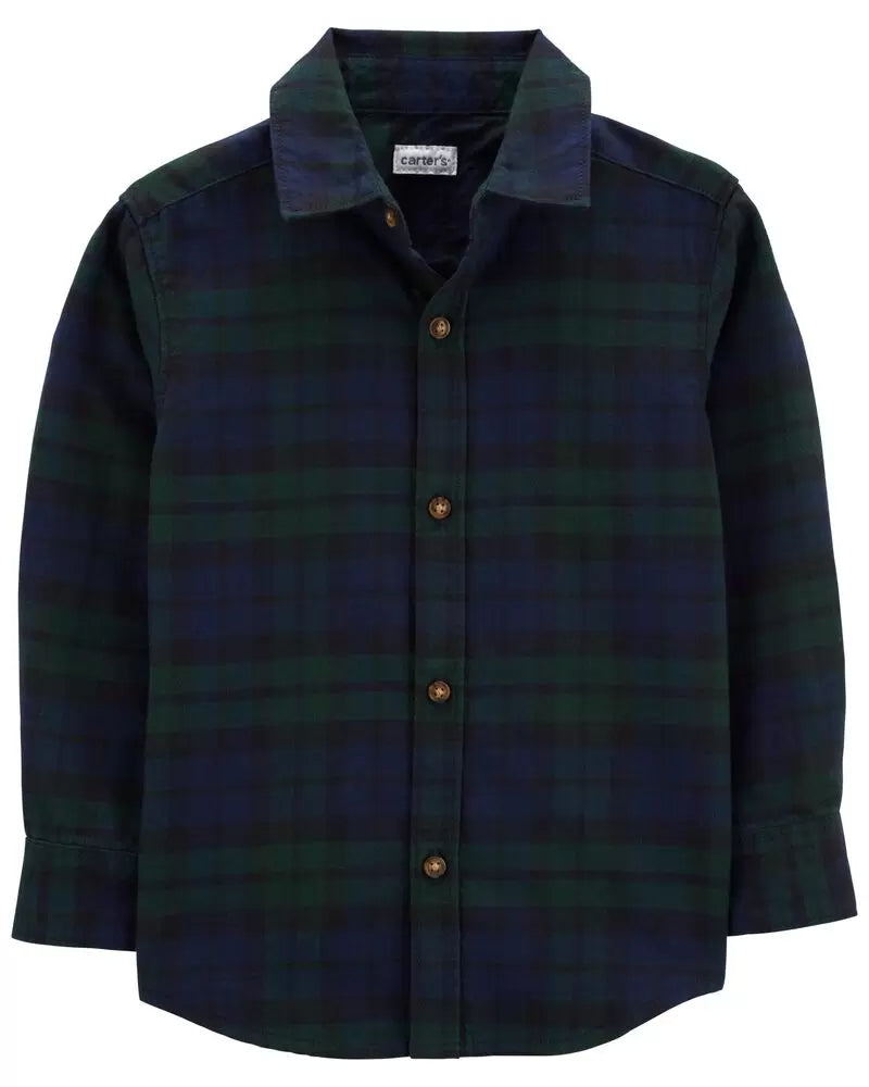 Camisa verde cuadros carters niño 2 a 14 años formal  39721712