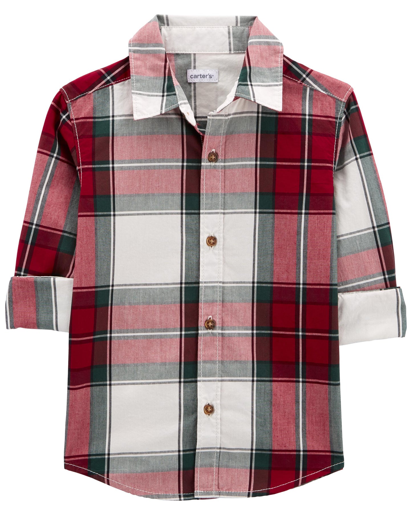 Camisa roja cuadros carters niño 2 a  14 años formal 29268720
