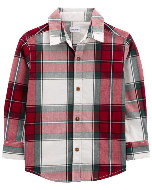 Camisa roja cuadros carters niño 2 a  14 años formal 29268720