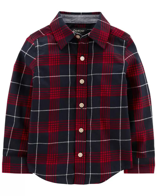 Camisa cuadros azul y rojos Oshkosh niño  formal 2 a 12 años 49083888
