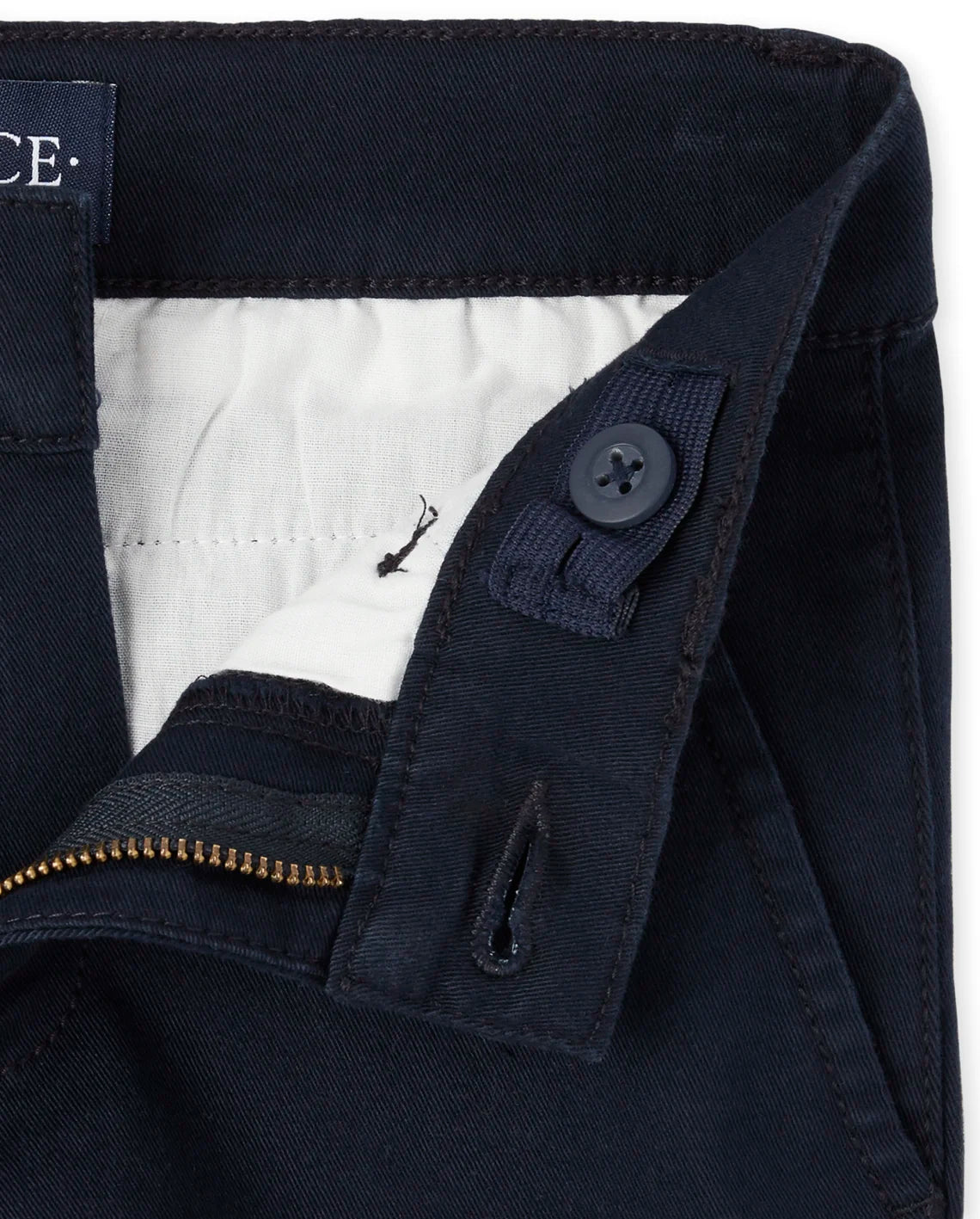 Pantalon azul tela formal childrens place niño 4-16 skinny sin elástico atrás