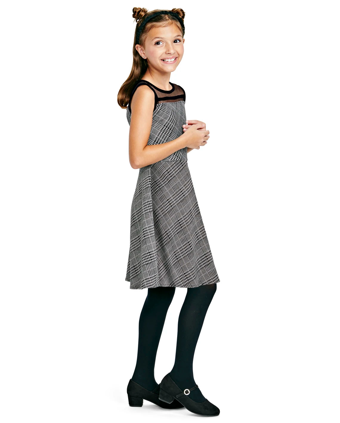 Vestido negro cuadros niña Children's Place 5 a 14 años