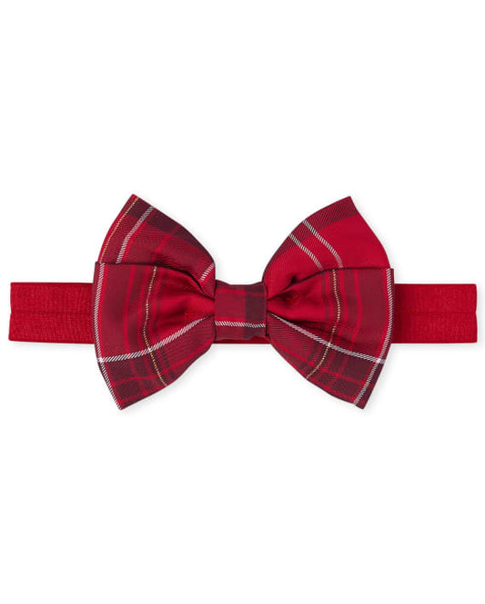 Diadema niña chongo rojo