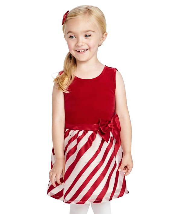 Vestido rojo rajas velvet Children's Place 58264048