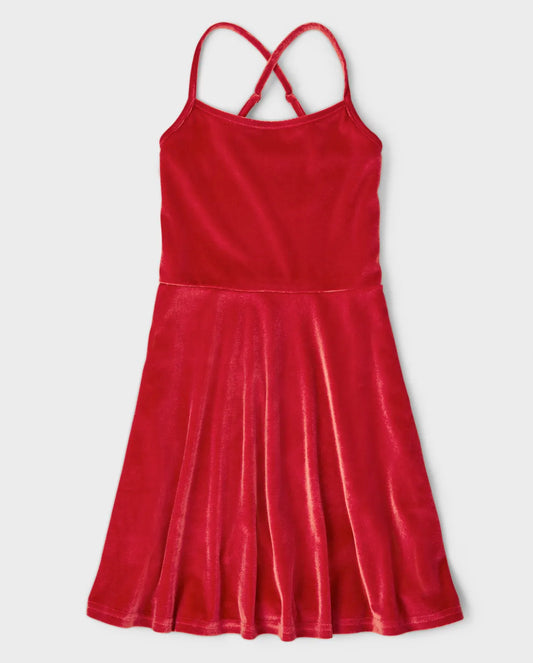 Vestido Sugar velvet rojo  adolescente 30871024