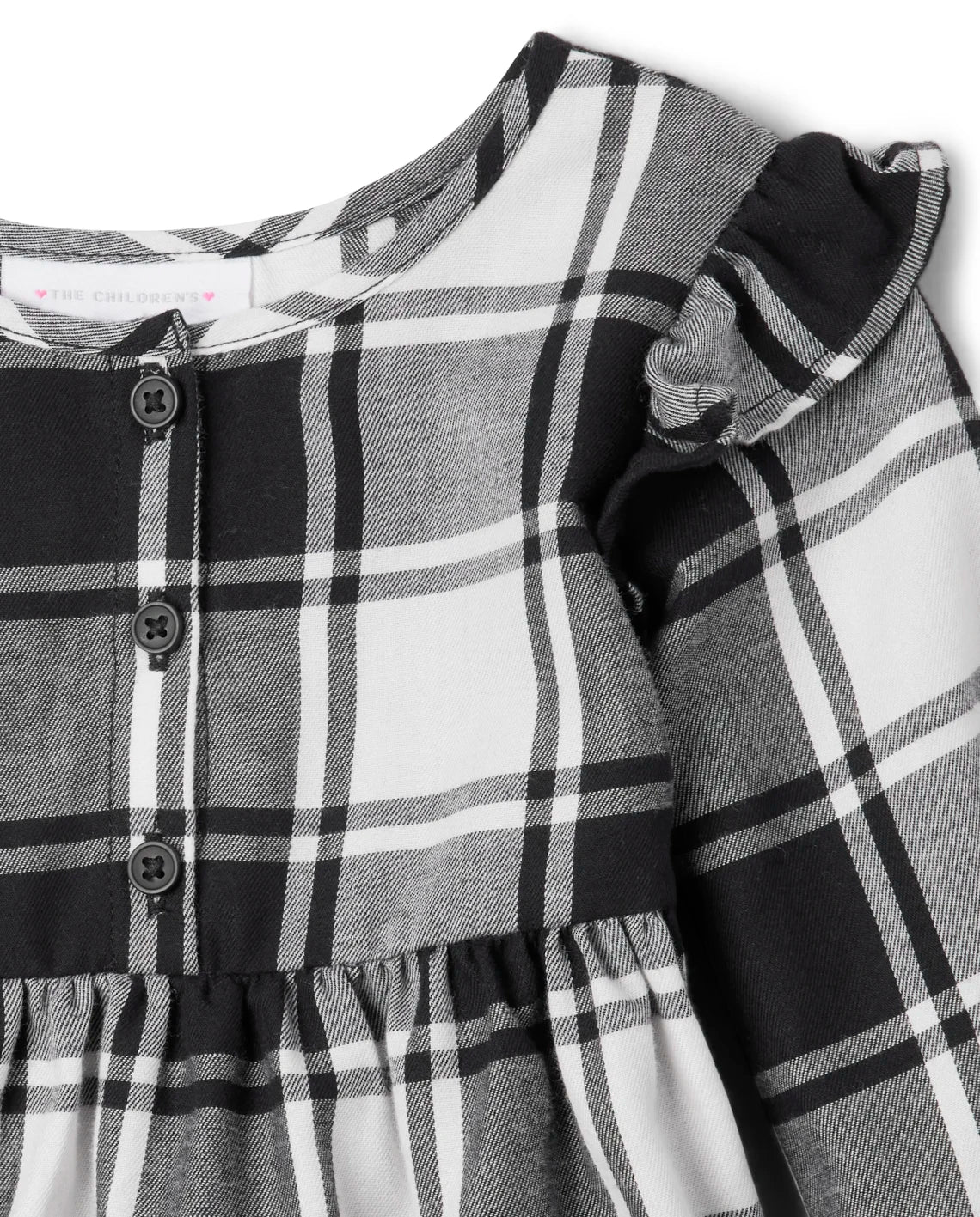 Vestido cuadros blanco negro niña Children's Place