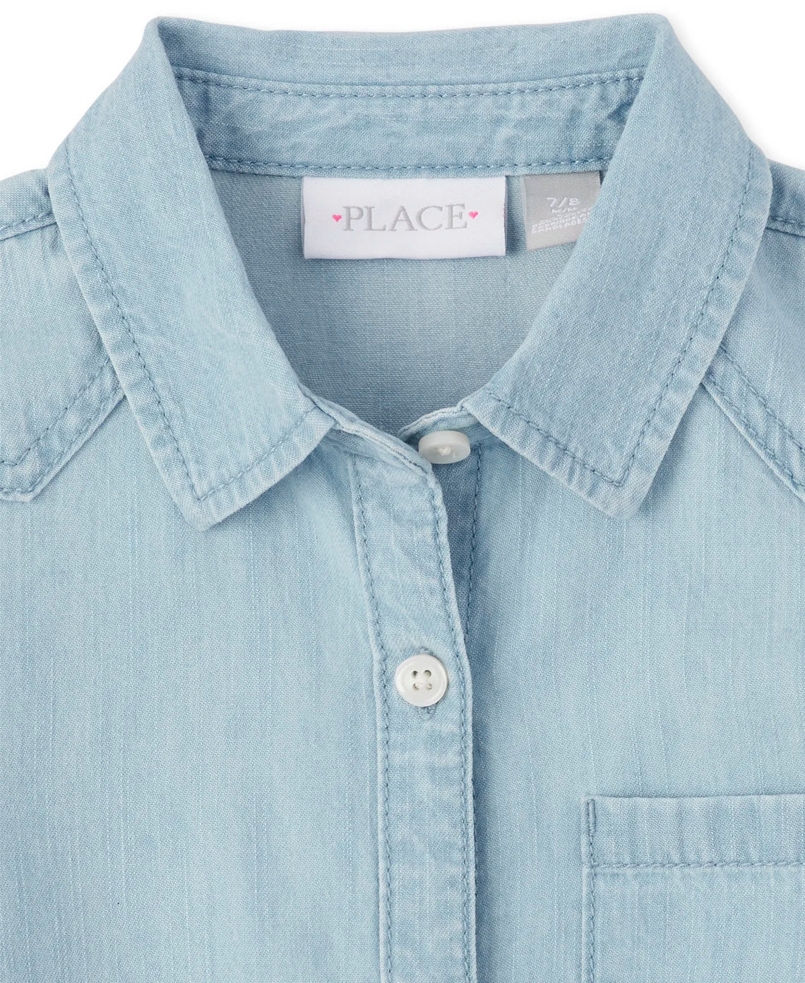 Camisa jeans niña manga larga Childrens place 3033077