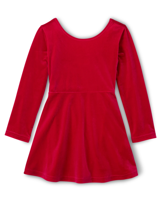 Vestido rojo velvet niña Children's Place 12m a 16 años 79471600