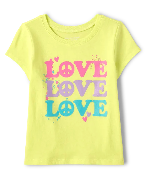 Camisa amarilla love place niña