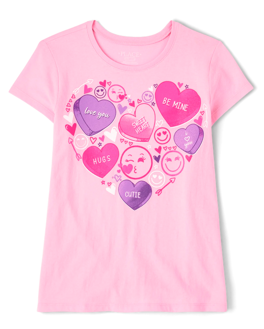 camisa rosada caritas Children's Place niña 4-14
