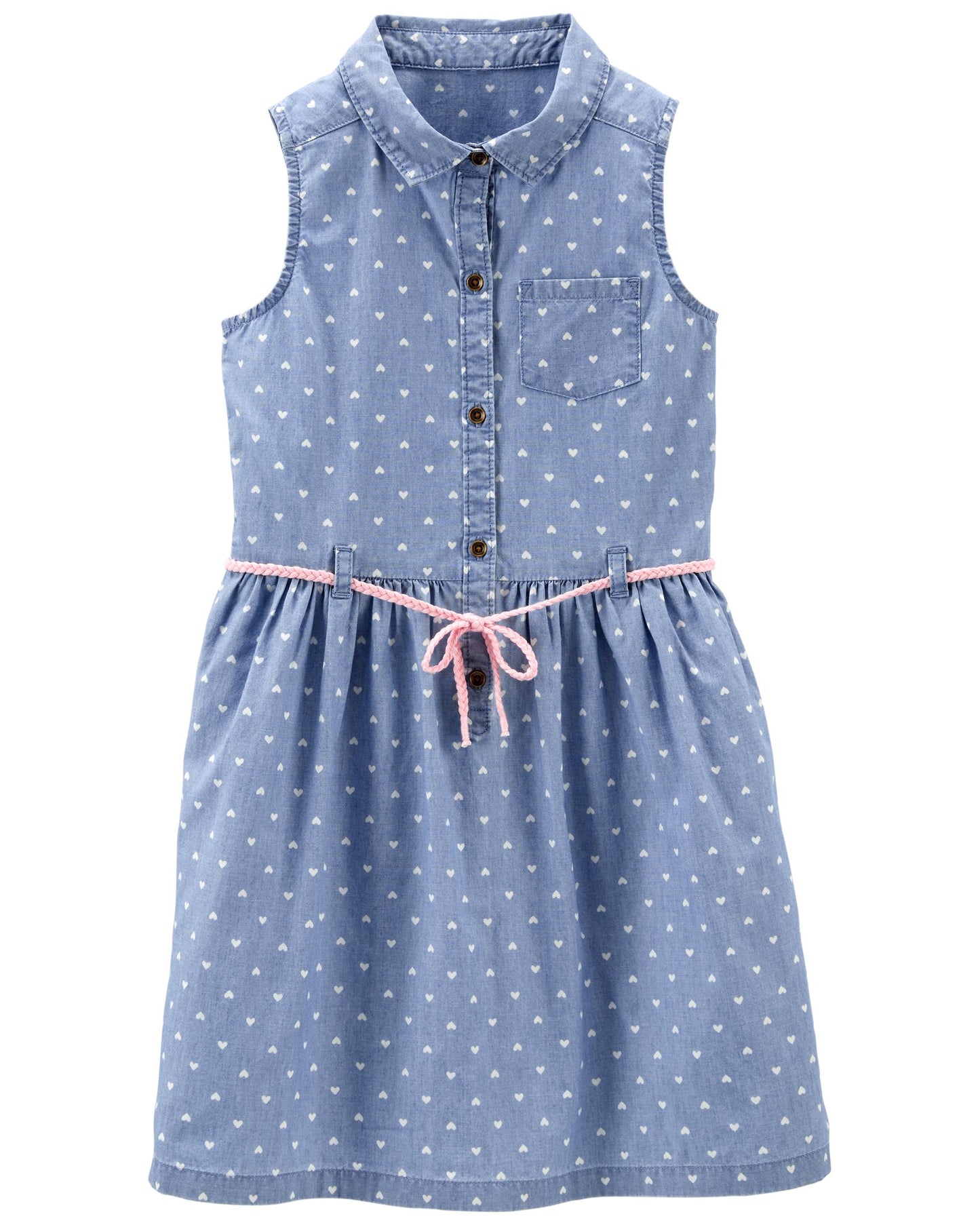 Vestido Jeans corazon con faja Carters niña