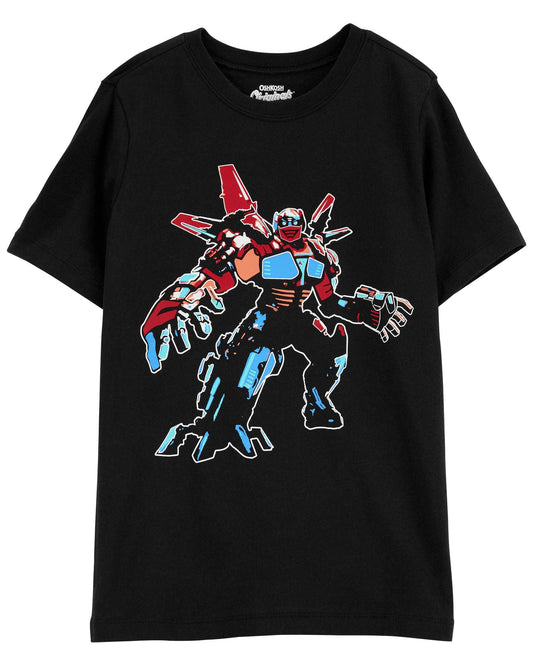 Camisa negra robot transformer Oshkosh niño