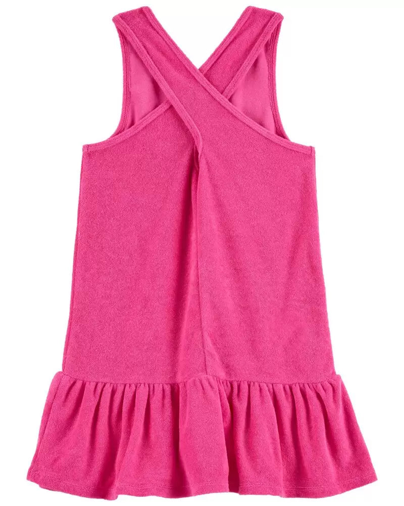 vestido rosado salida de baño  Carters niña