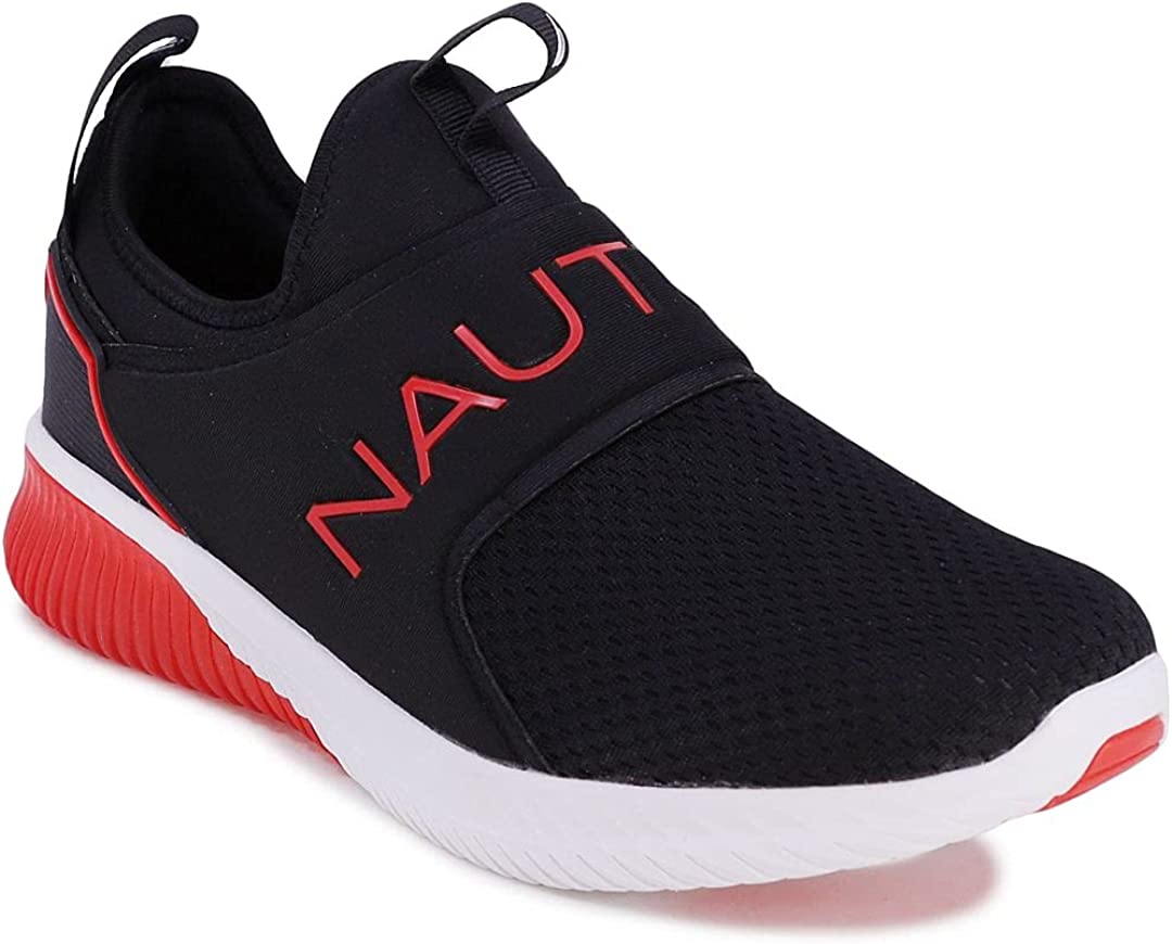 Tenis negros nautica niño con nautica rojo