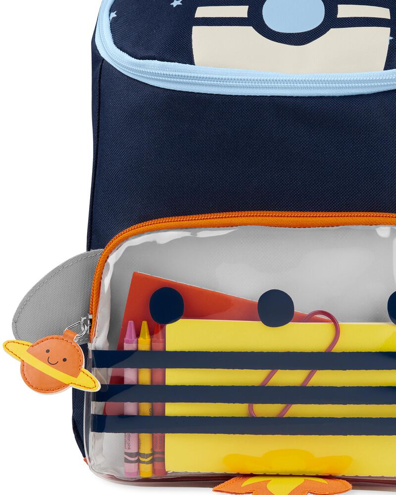 Mochila Skip hop cohete azul grande