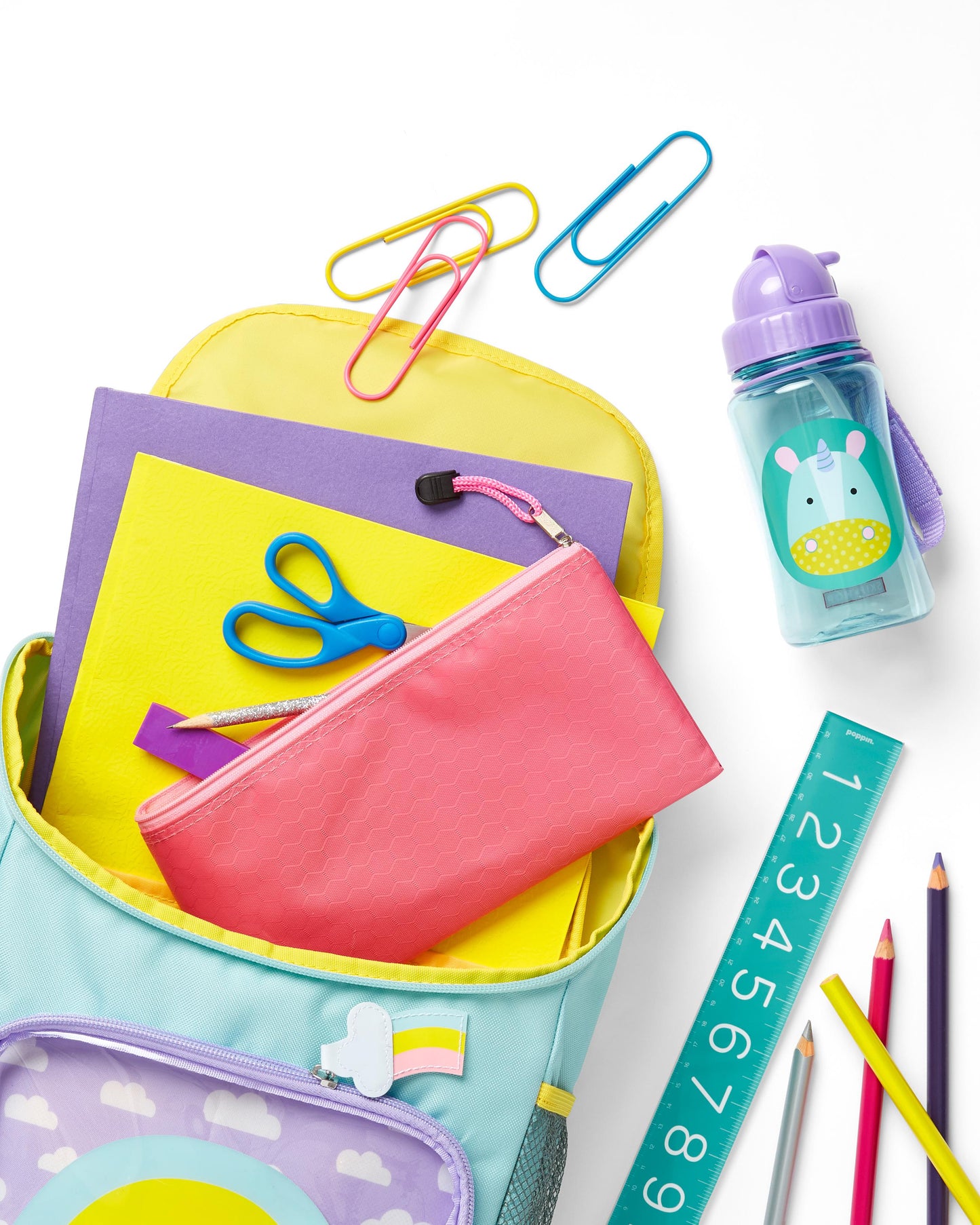 Mochila Skip hop Unicornio grande verde amarillo by Carter’s